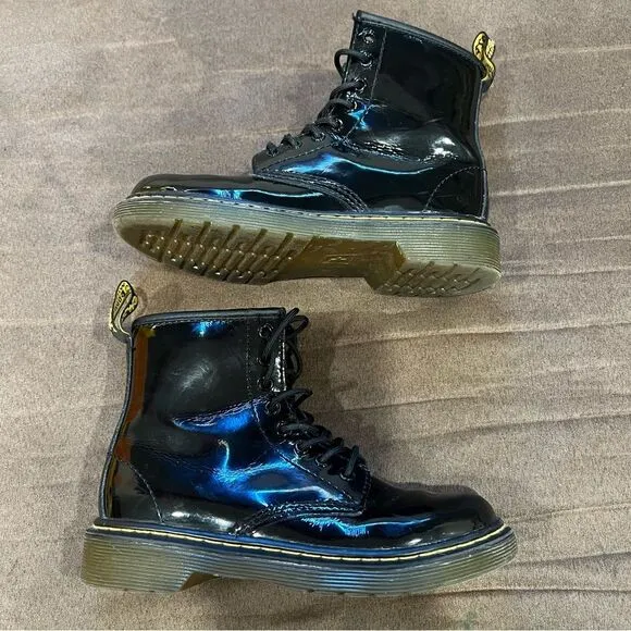 Dr. Martens Black Patent Leather Boots 1460 Size US 13c