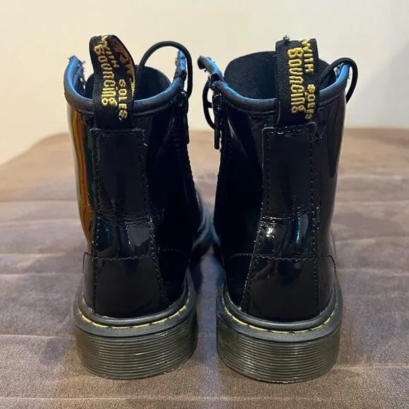Dr. Martens Black Patent Leather Boots 1460 Size US 13c