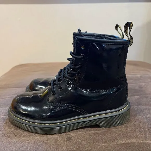 Dr. Martens Black Patent Leather Boots 1460 Size US 13c