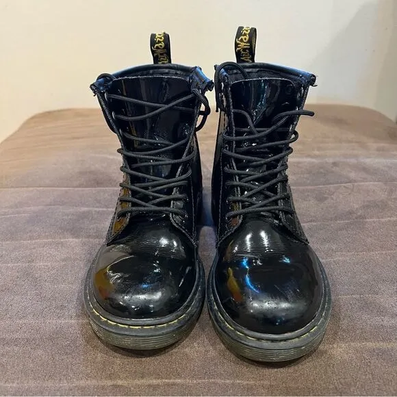 Dr. Martens Black Patent Leather Boots 1460 Size US 13c