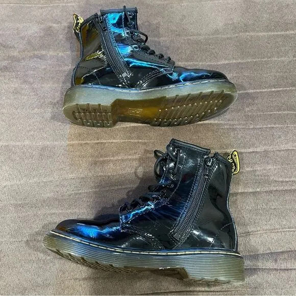 Dr. Martens Black Patent Leather Boots 1460 Size US 13c