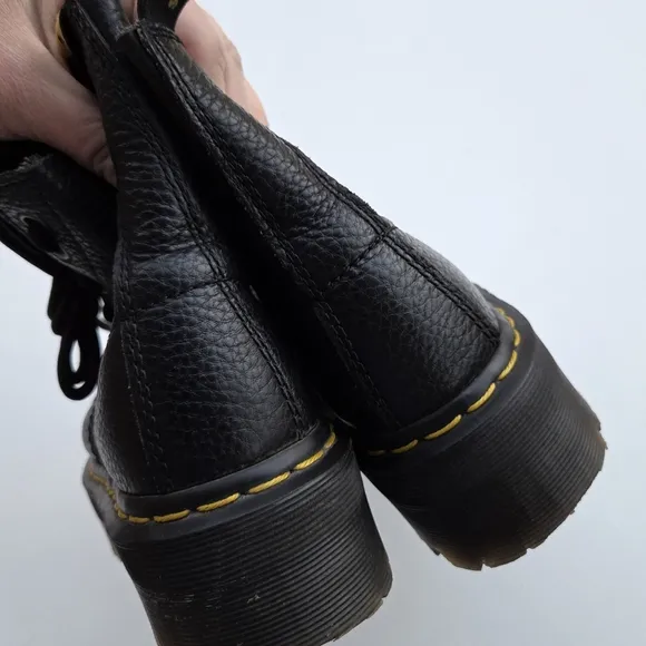 Dr. Martens Black Sinclair Leather Platform Boots Size 5