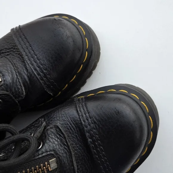 Dr. Martens Black Sinclair Leather Platform Boots Size 5
