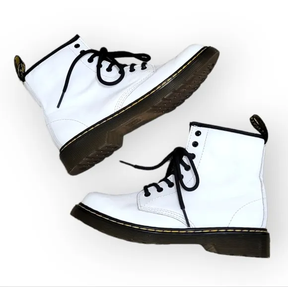Dr. Martens Junior 1460 White Lace-up Boots Kids Size 3
