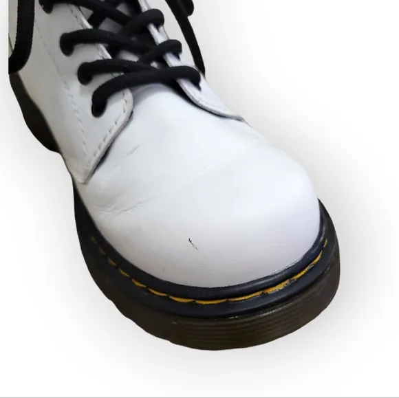 Dr. Martens Junior 1460 White Lace-up Boots Kids Size 3