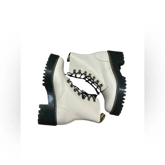 Dr Martens LEONA WOMEN'S SENDAL LEATHER HEELED BOOTS SIZE 9