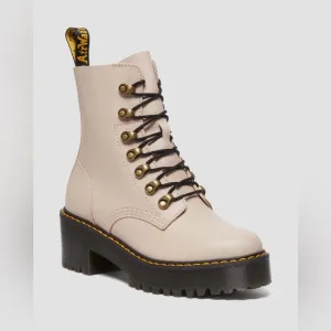 Dr Martens LEONA WOMEN'S SENDAL LEATHER HEELED BOOTS SIZE 9