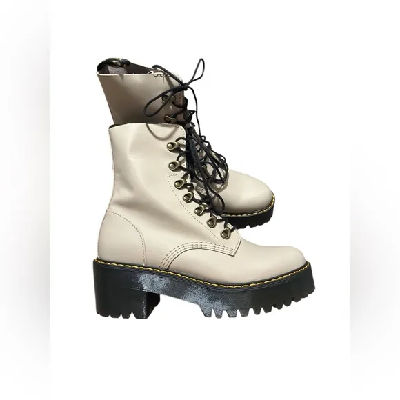 Dr Martens LEONA WOMEN'S SENDAL LEATHER HEELED BOOTS SIZE 9