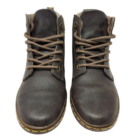 Dr. Martens Maelly Gaucho Wildhorse Lamper Boots Brown Women's Size 6 Leather