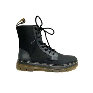DR MARTENS | NWOT Women’s black canvas Combs platform lace up combat boots