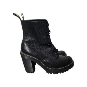 DR, MARTENS Platform Boots Kendra 10-Eye Heel Black Aunt Sally Size 9