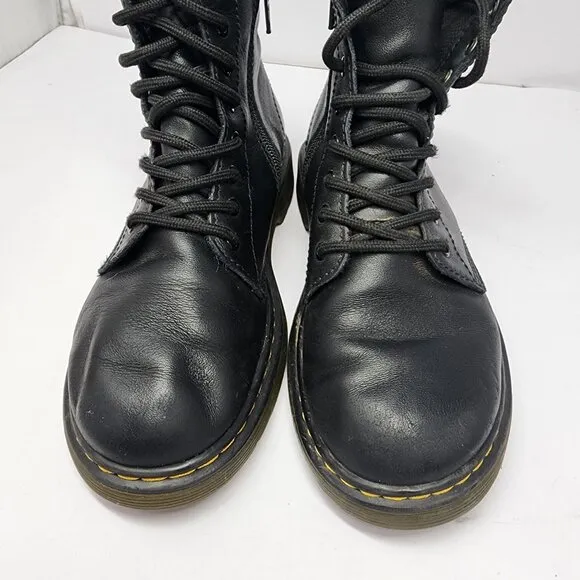 Dr. Martens Youth size 3 1460J Black Leather Boots With Zippers