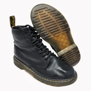 Dr. Martens Youth size 3 1460J Black Leather Boots With Zippers