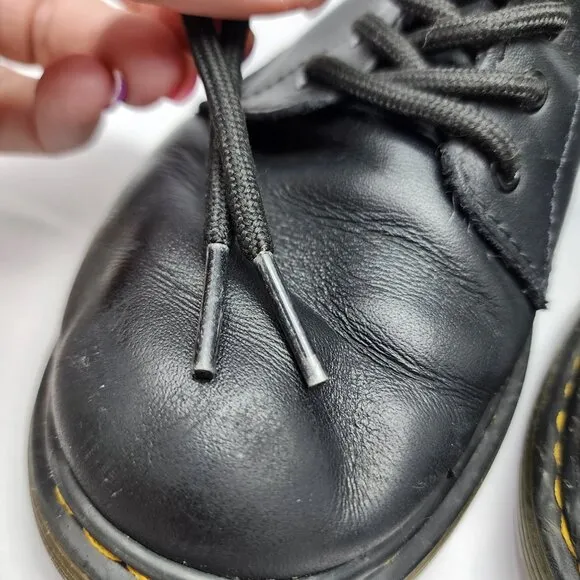 Dr. Martens Youth size 3 1460J Black Leather Boots With Zippers