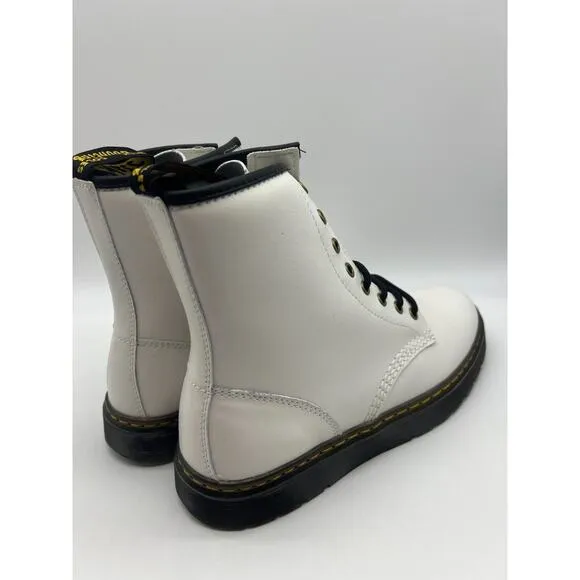 Dr Martens Zavala Boots White Patent Leather Women's Size 10 NEW🛒