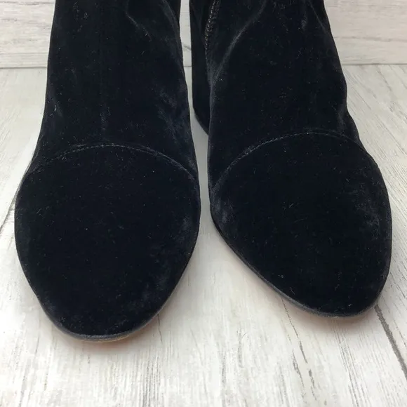 Dries Van Noten suede booties boots chunky heel black size 40