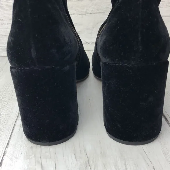 Dries Van Noten suede booties boots chunky heel black size 40