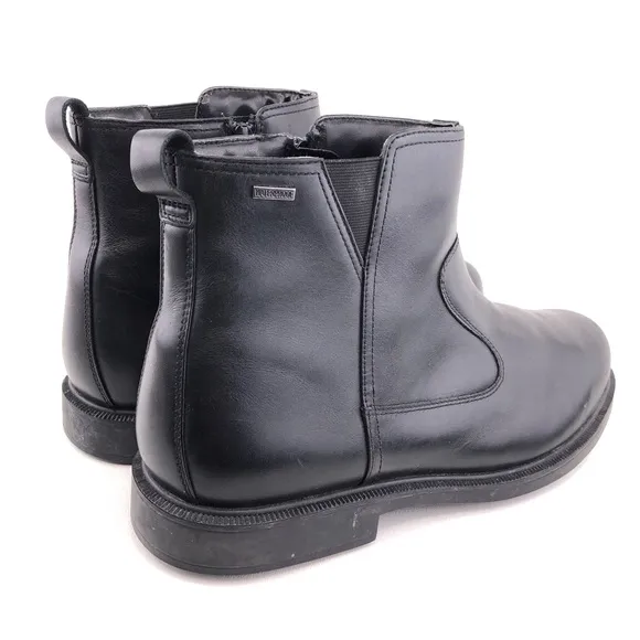 Dunham James Waterproof Black Leather Chelsea Dress Boots 15 EE Wide