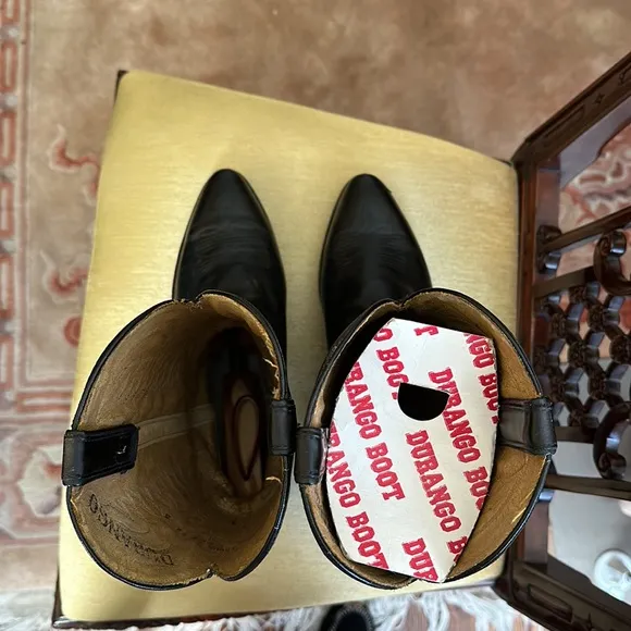 Durango Black Leather Western Cowboy Boots Men’s Size 10