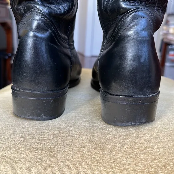 Durango Black Leather Western Cowboy Boots Men’s Size 10