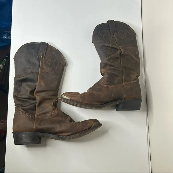 Durango Brown Leather Cowboy cowgirl western Boots 9.5