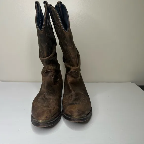 Durango Brown Leather Cowboy cowgirl western Boots 9.5