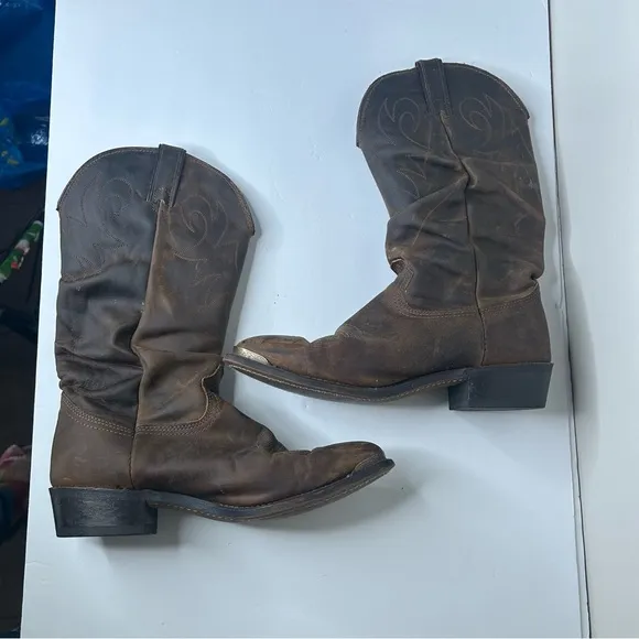 Durango Brown Leather Cowboy cowgirl western Boots 9.5