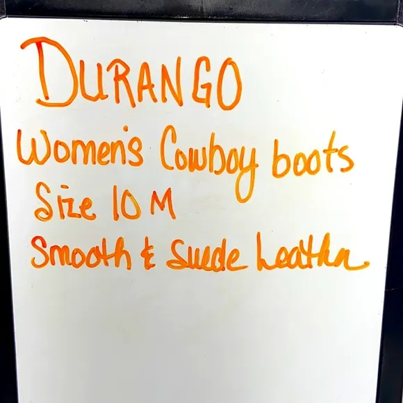 DURANGO Women’s Cowboy Boots. Size 10 M. Smooth and Suede Leather.