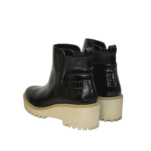 DV Dolce Vita Rielle Chunky Heel Platform Ankle Boots in Black Womens Size 7 M