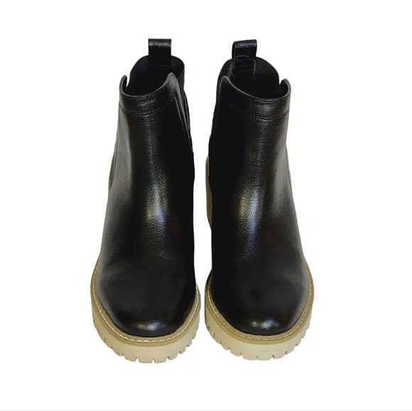 DV Dolce Vita Rielle Chunky Heel Platform Ankle Boots in Black Womens Size 7 M