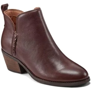 Earth Womens marisole Brown Zipper Leather Ankle Boots New