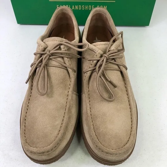Eastland New Men’s Dwayne Khaki Suede English Moc Oxfords Boots size 10M