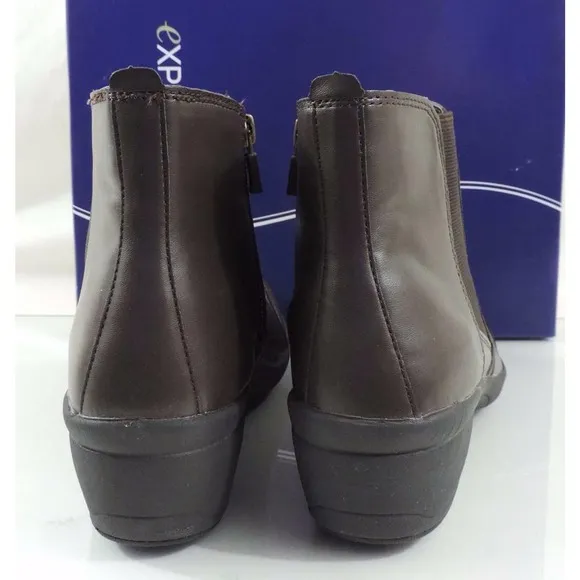 Easy Spirit Explorer 24 Brenley Ankle Boots Booties Leather Dark Brown Size 8