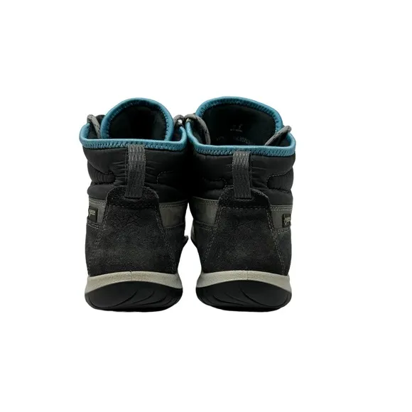 Ecco Aspina GTX High Yak Leather Gore Tex Hiking Boots Gray Blue Size 37