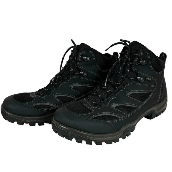 ECCO Mens Drak Mid GTX Boots EU47 Item # 811164 Black Waterproof hiking camping