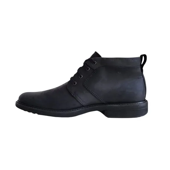 ECCO Turn II Waterproof Ankle Boots in Black Nubuck Men's Size 46 EU 12-12.5 US