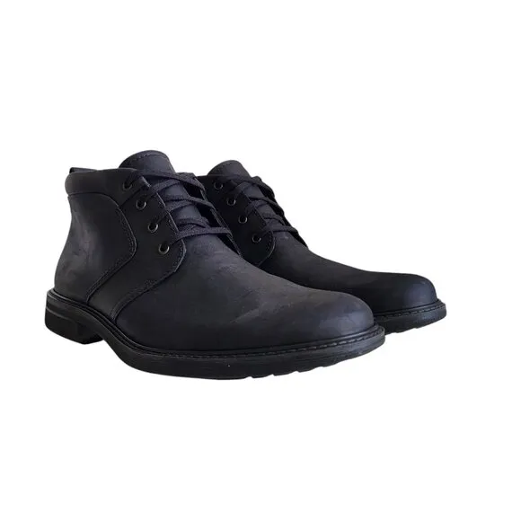 ECCO Turn II Waterproof Ankle Boots in Black Nubuck Men's Size 46 EU 12-12.5 US