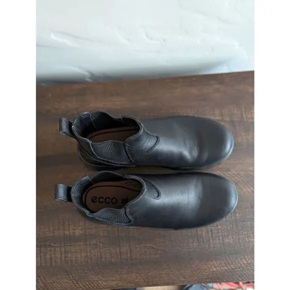 Ecco Women's Track 25 Chelsea Black Leather Boots - Size 40 - 9/9.5