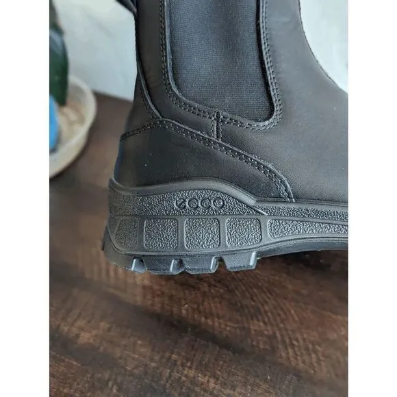 Ecco Women's Track 25 Chelsea Black Leather Boots - Size 40 - 9/9.5