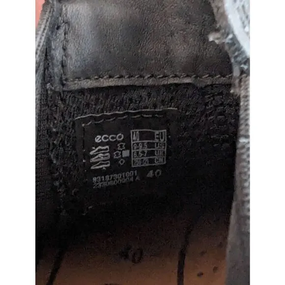 Ecco Women's Track 25 Chelsea Black Leather Boots - Size 40 - 9/9.5