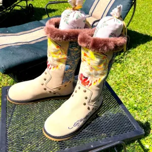 Ed Hardy Tiger Suede Winter Boots with fur lining 8