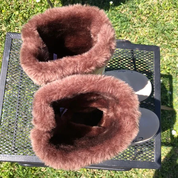 Ed Hardy Tiger Suede Winter Boots with fur lining 8