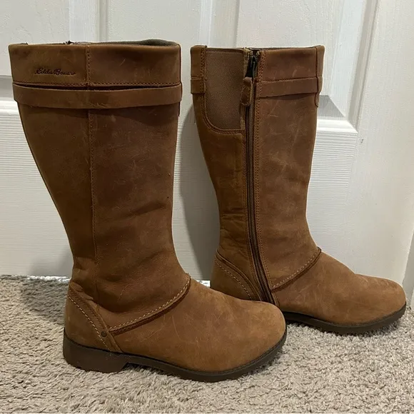 Eddie Bauer Espresso Trace Leather Riding Boots