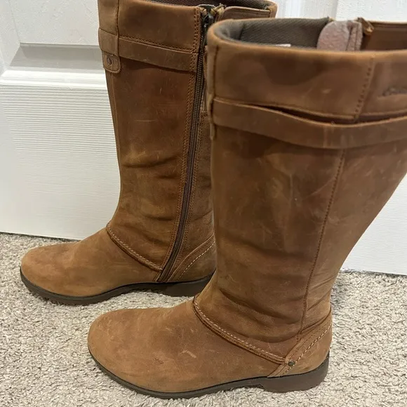 Eddie Bauer Espresso Trace Leather Riding Boots