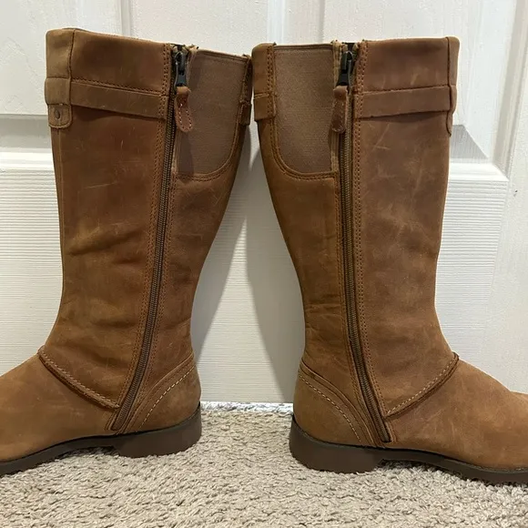 Eddie Bauer Espresso Trace Leather Riding Boots