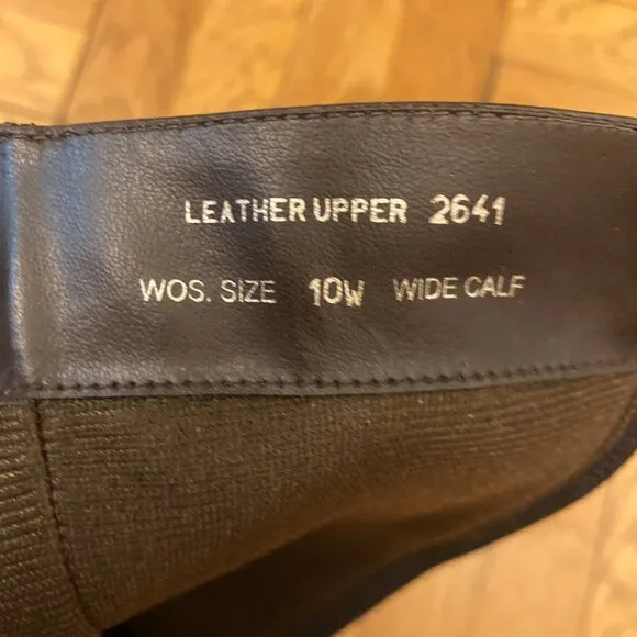 Eddie Bauer Leather Wide Calf Riding Boots 10