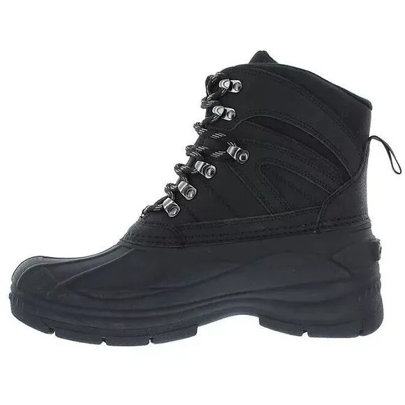 Eddie Bauer RyanPeak Insulated Lace Up Duck Boots Mens 10 Black Waterproof NEW