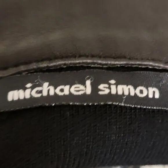 Edgy Chic: Michael Simon Leather-Front Jacket - Size M