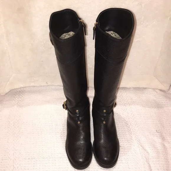 EEUC Tory Burch Black riding boots