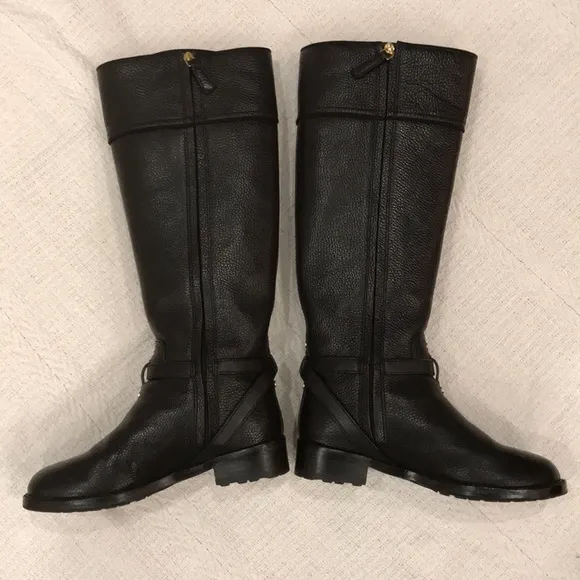 EEUC Tory Burch Black riding boots